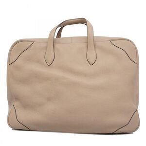 Hermes Boston Bag Victoria 50 Taurillon Clemence Trench Silver Hardware □D